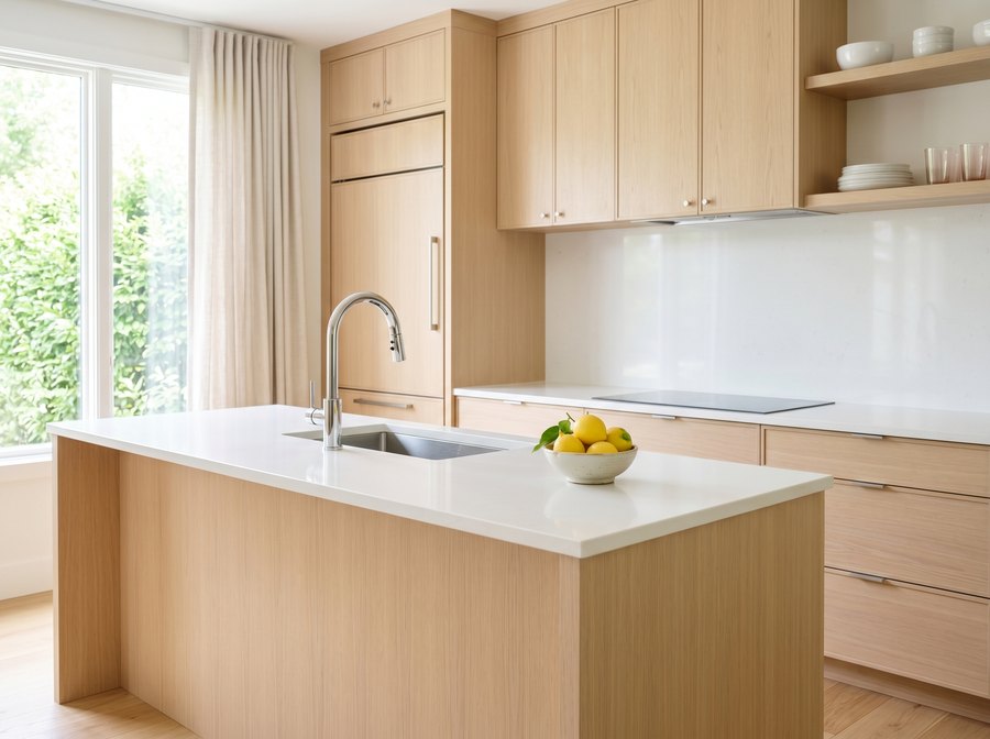 Spotless modern kitchen cleaned by Majestic Clean House